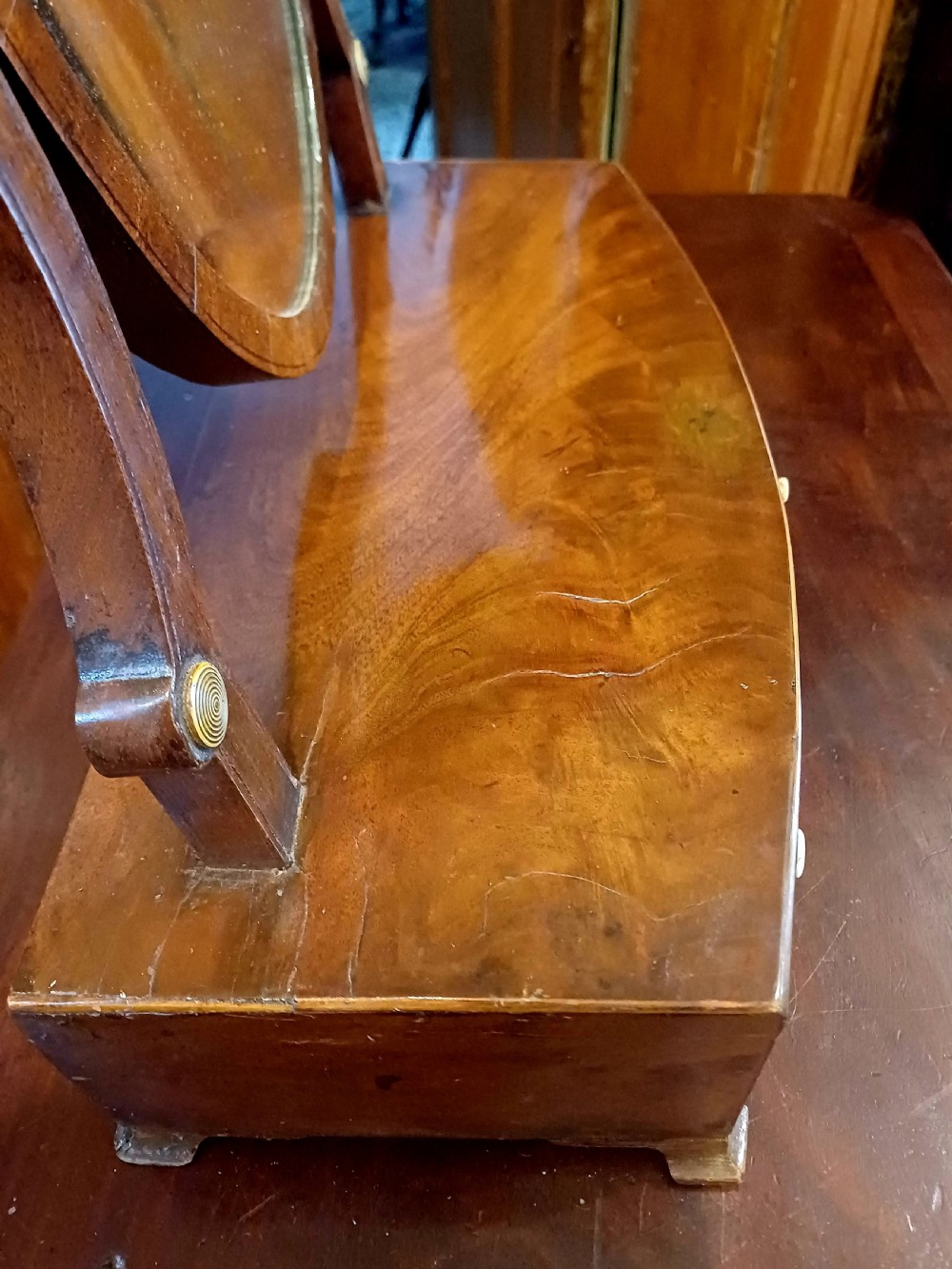 Georgian mahogany toilet or dressing table mirror View V