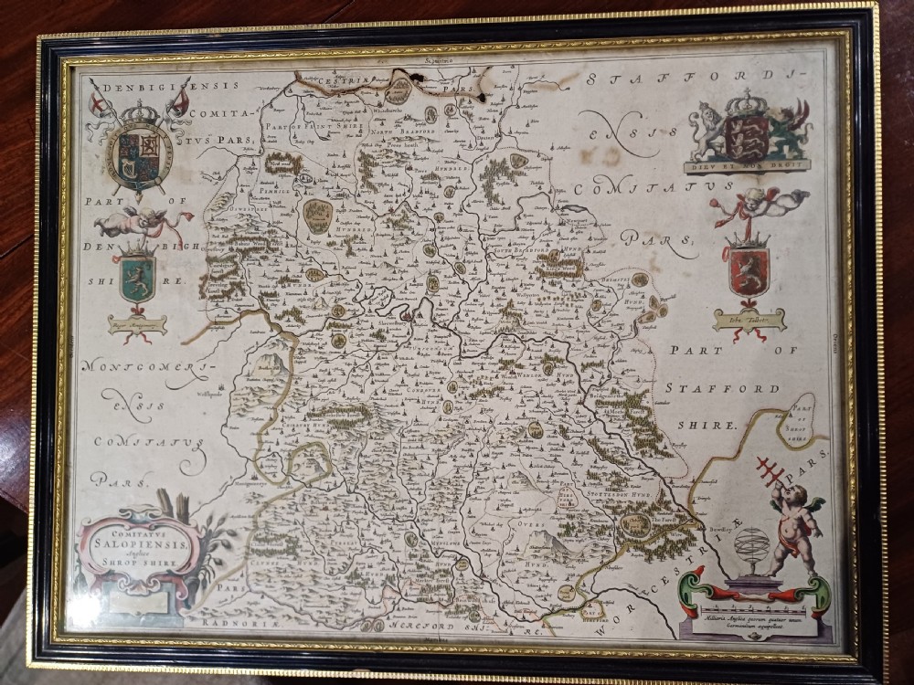 Map of Shropshire, by J. Blaeu. 1645 View II