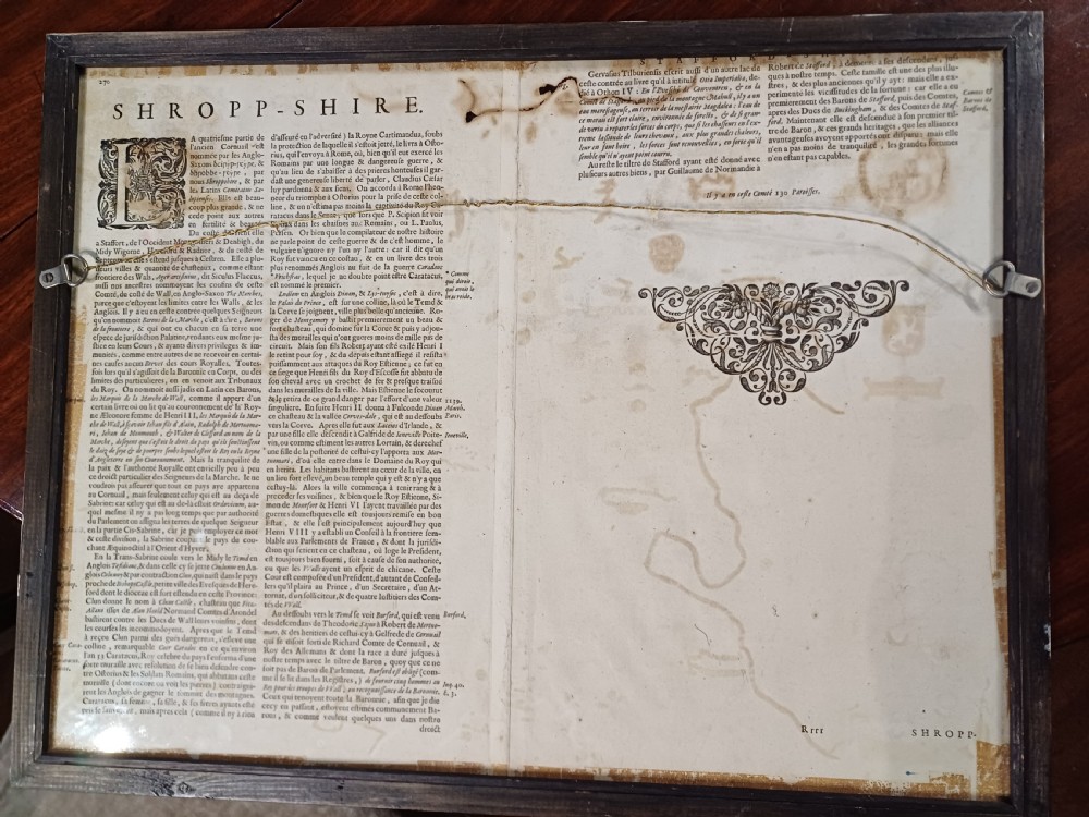Map of Shropshire, by J. Blaeu. 1645 View III