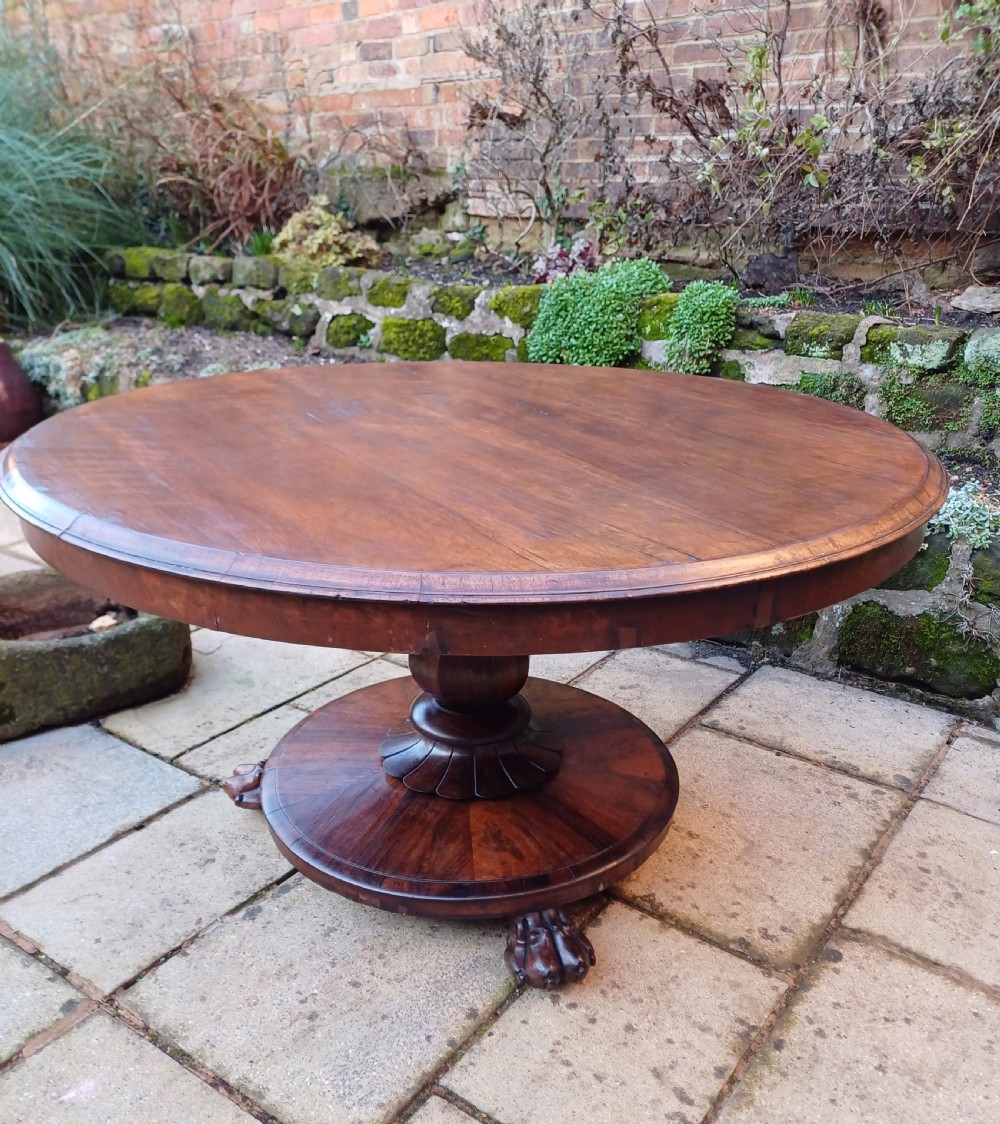 Rosewood  centre circular dining table 