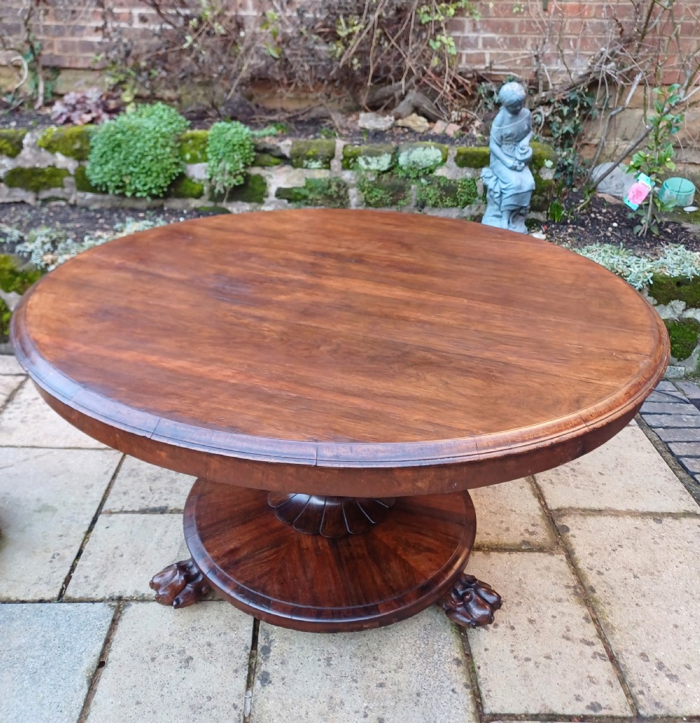 Rosewood  centre circular dining table  View II