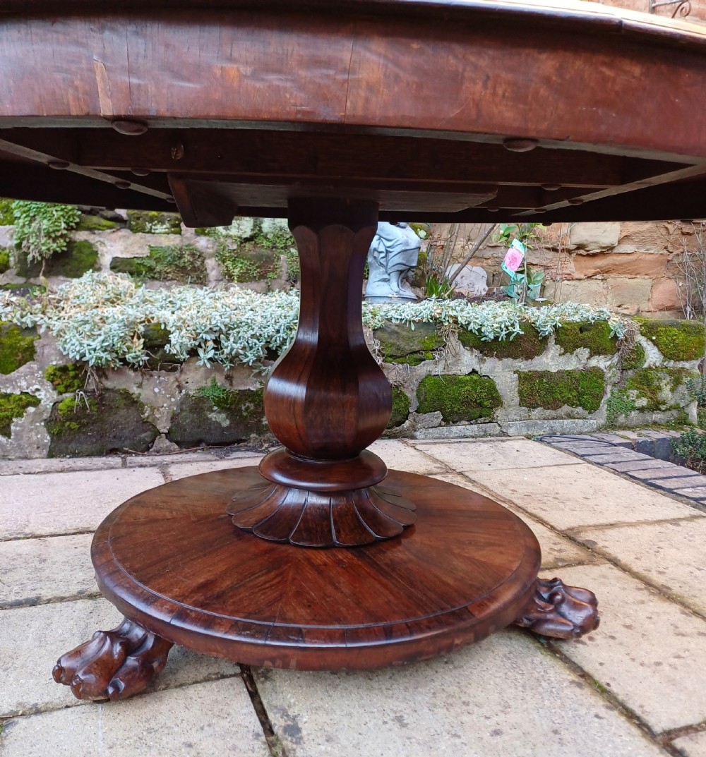 Rosewood  centre circular dining table  View III