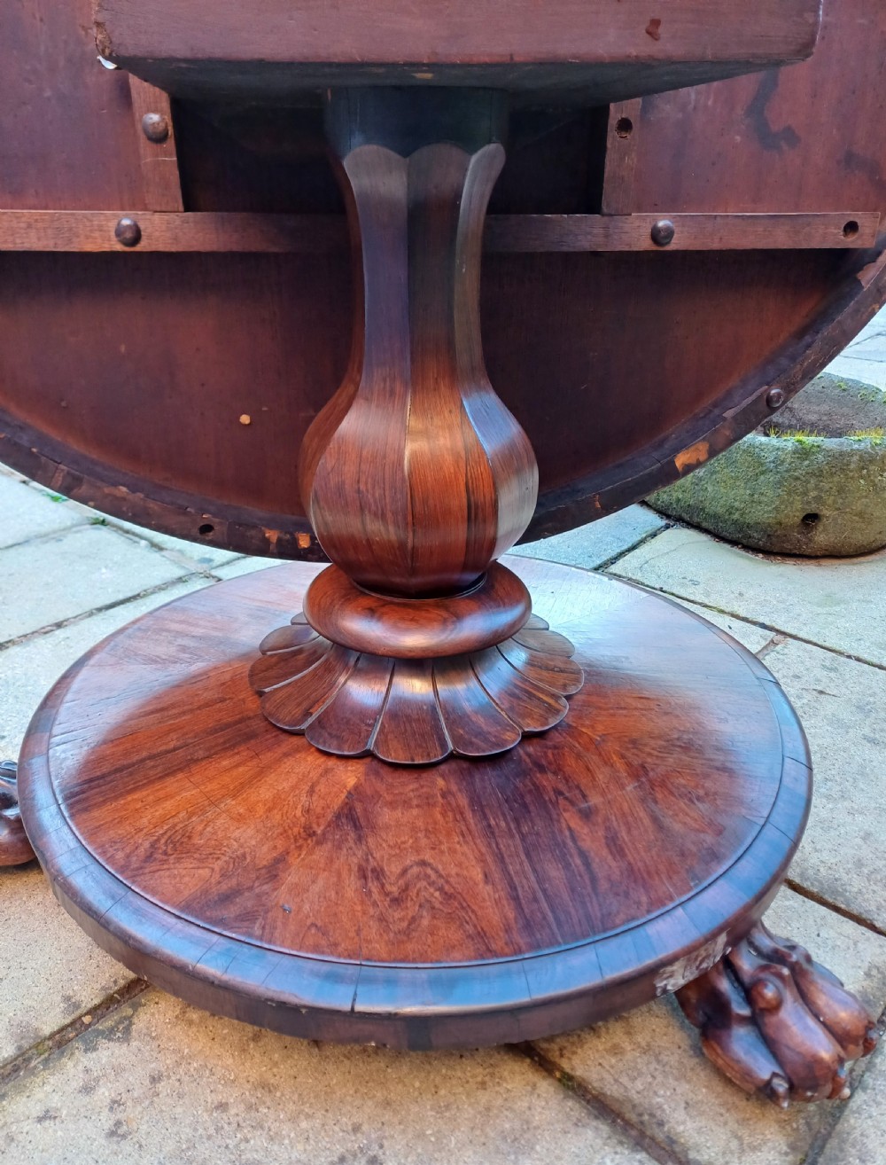 Rosewood  centre circular dining table  View X