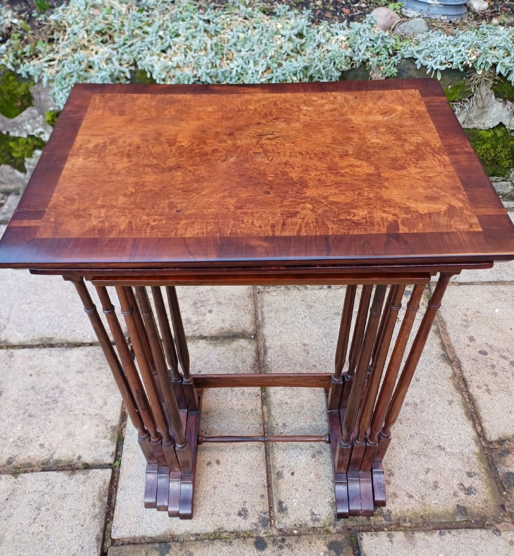 Nest of 4 tables rosewood, amboyna  View II