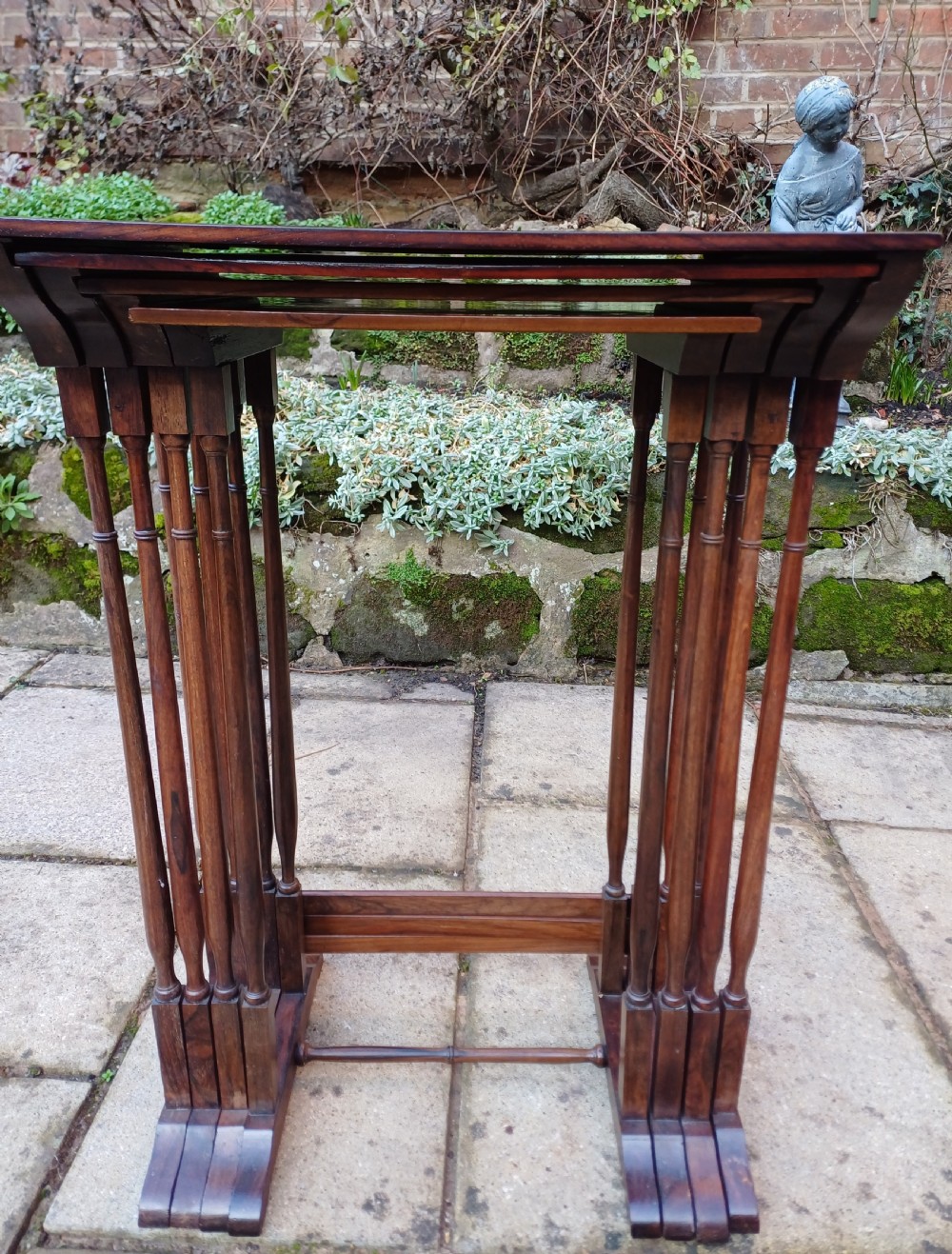 Nest of 4 tables rosewood, amboyna  View III