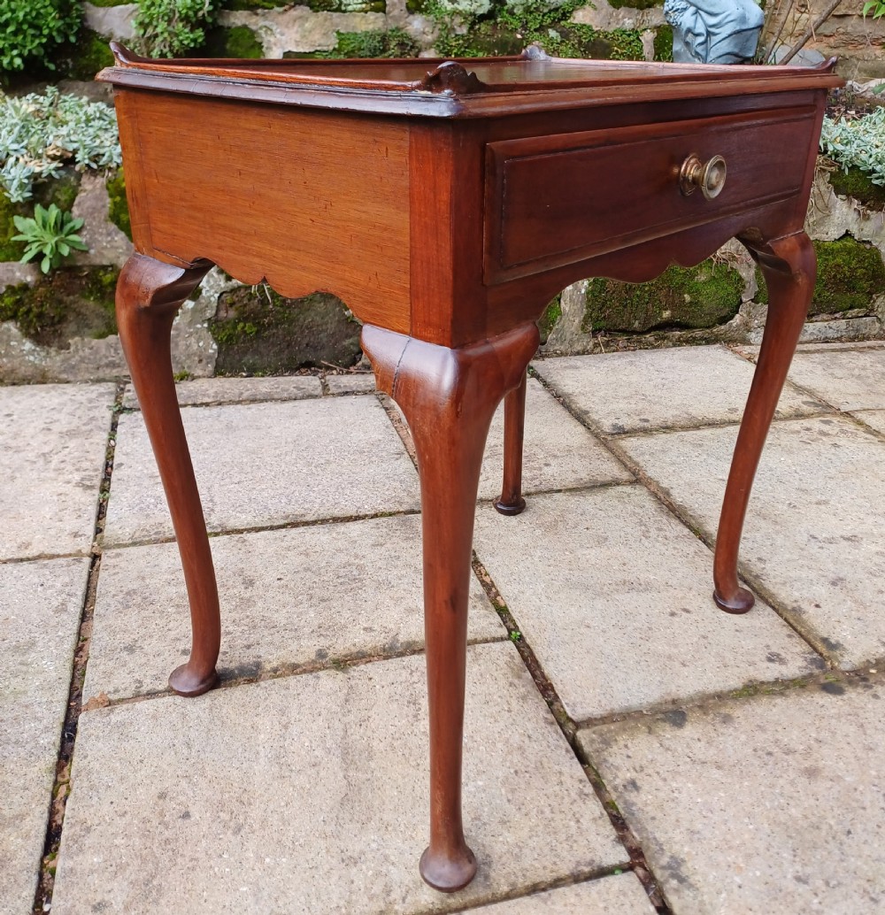Low mahogany table cabriole legs View VI
