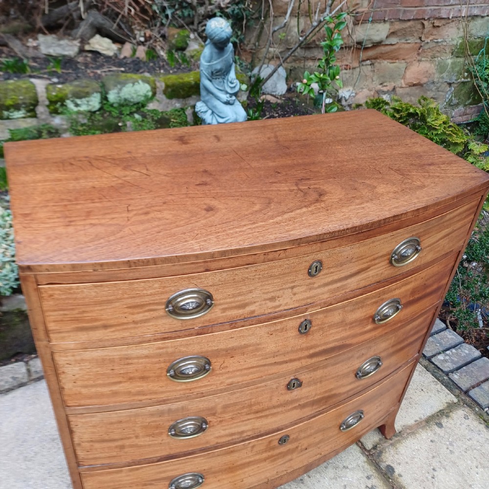 Bow front  fronted chest of drawers.  Georgian  View III