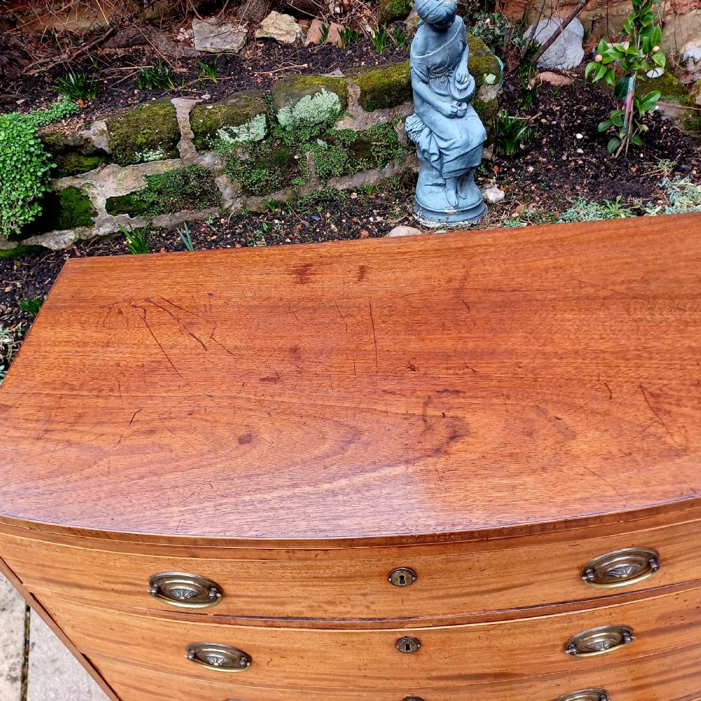 Bow front  fronted chest of drawers.  Georgian  View IV