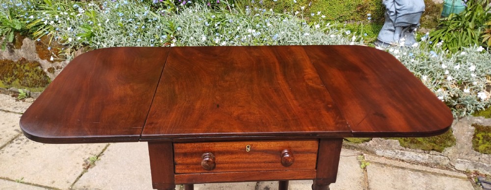 Regency lamp, small pembroke, mahogany table View VI
