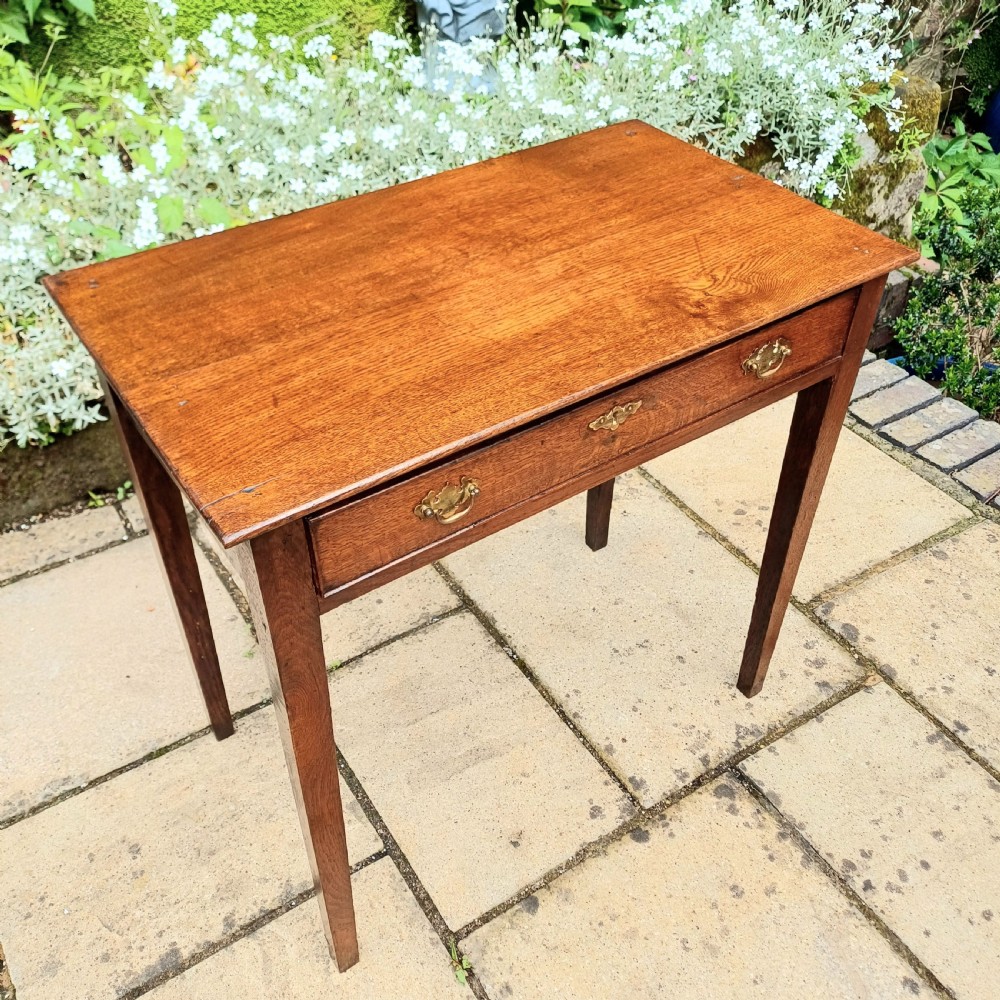 Georgian oak side table View IX