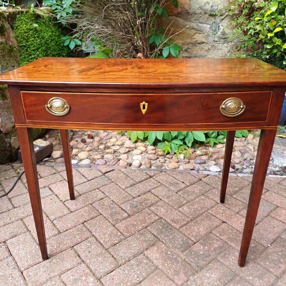 Georgian bow fronted side table mahogany 