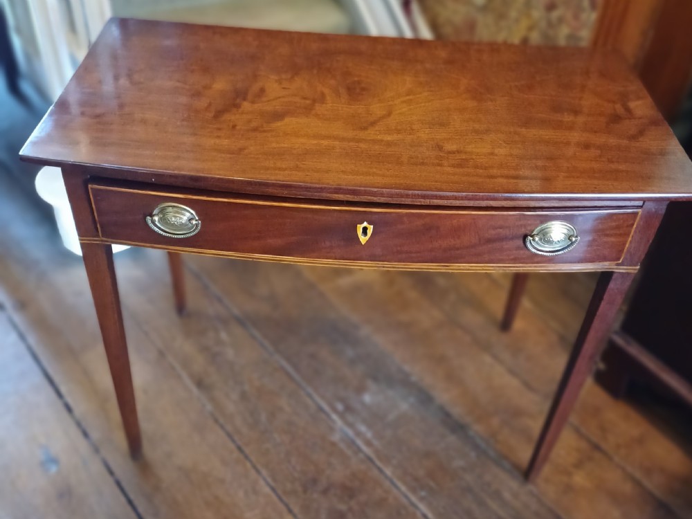 Georgian bow fronted side table mahogany  View II