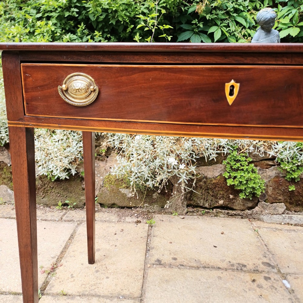 Georgian bow fronted side table mahogany  View III