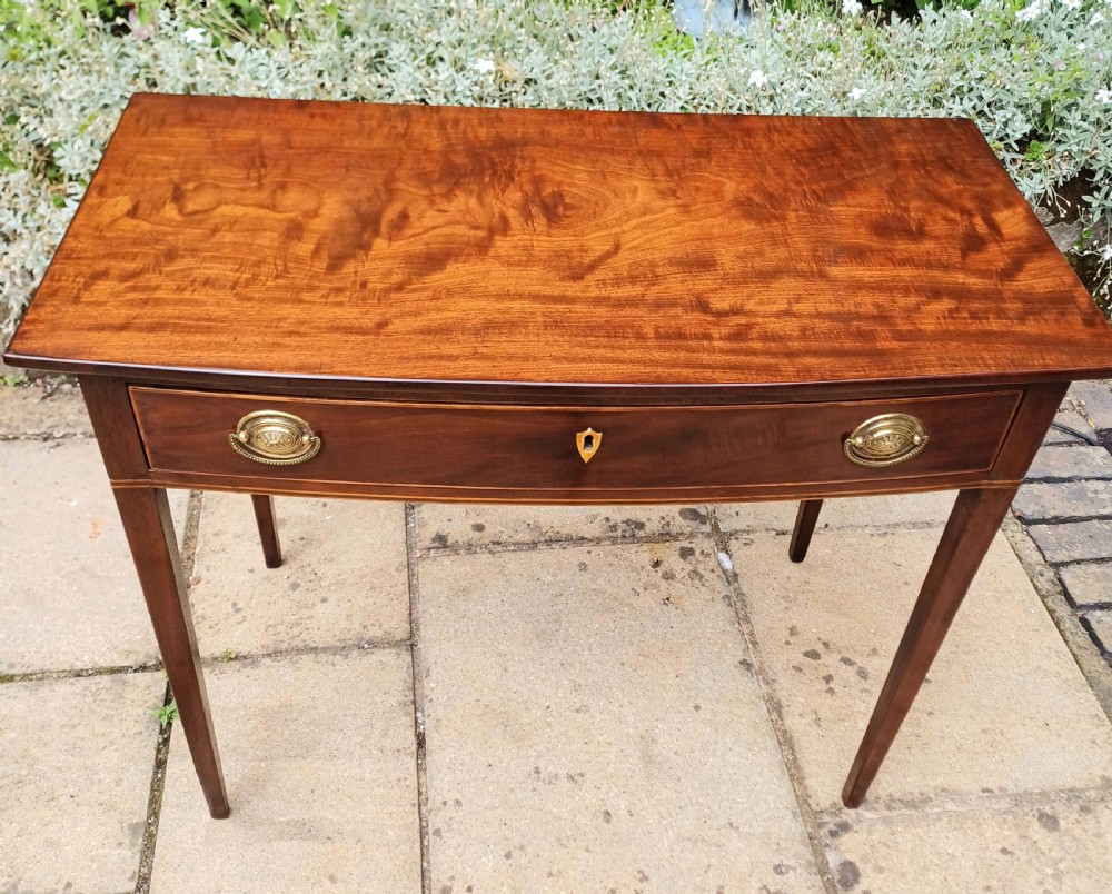Georgian bow fronted side table mahogany  View IV