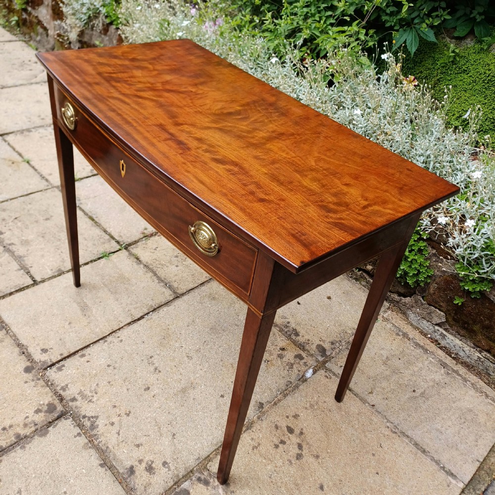 Georgian bow fronted side table mahogany  View V