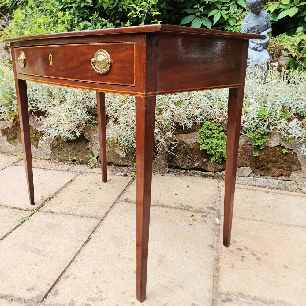 Georgian bow fronted side table mahogany  View VI
