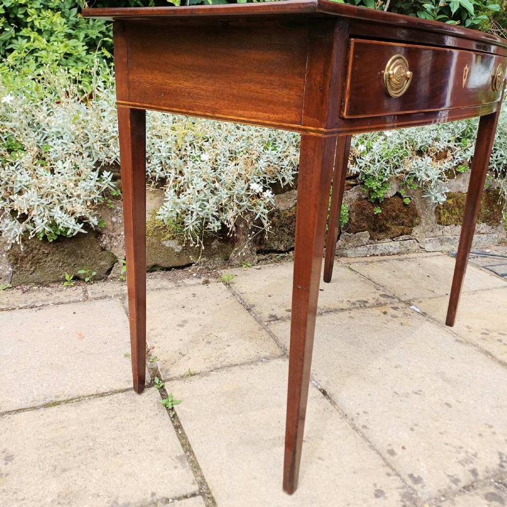 Georgian bow fronted side table mahogany  View VII