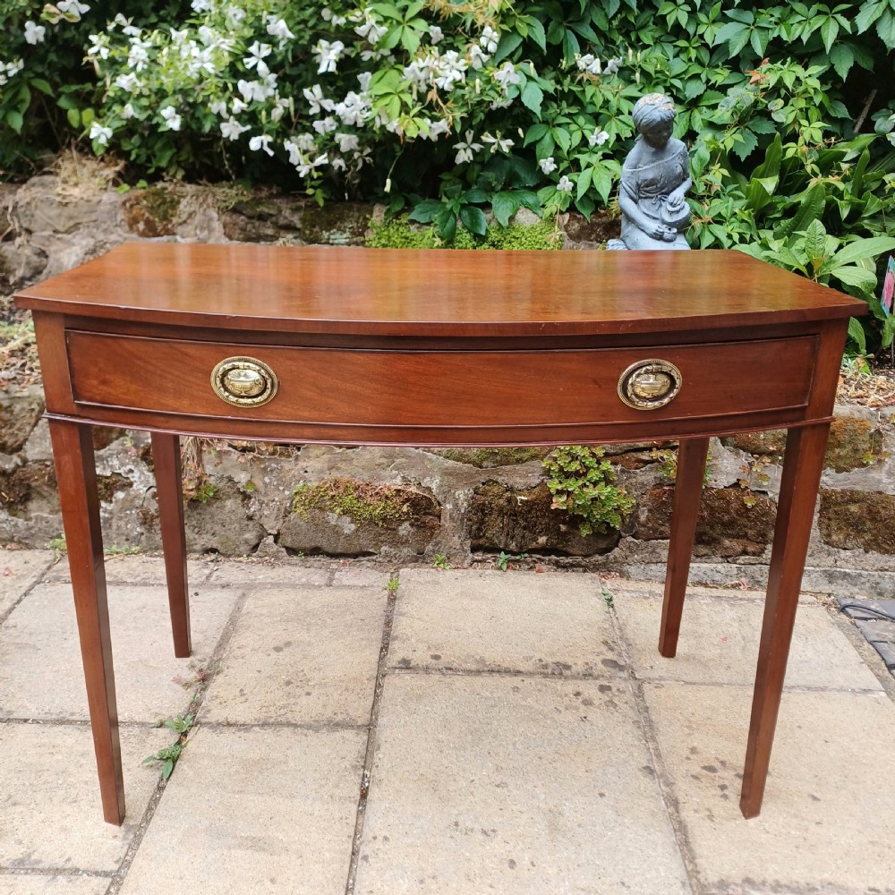 Georgian bow front writing dressing side table mahogany 
