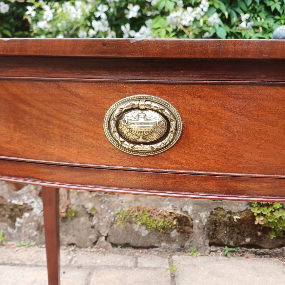 Georgian bow front writing dressing side table mahogany  View V