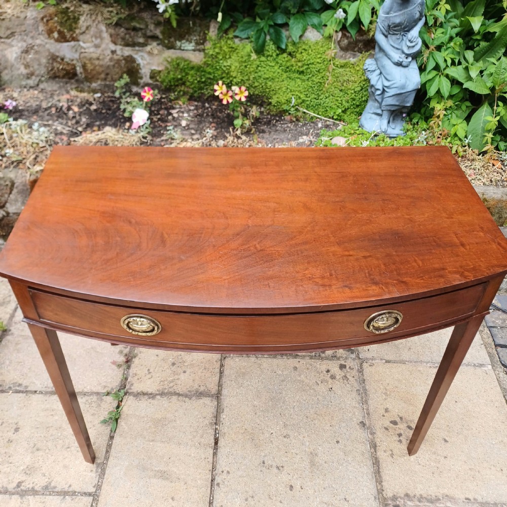 Georgian bow front writing dressing side table mahogany  View VIII