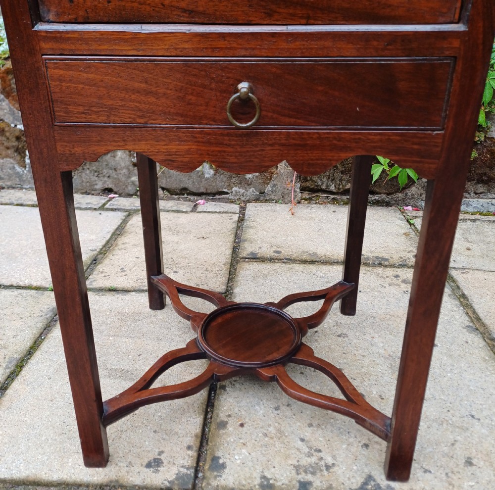 Georgian mahogany bedside cupboard or table  View V