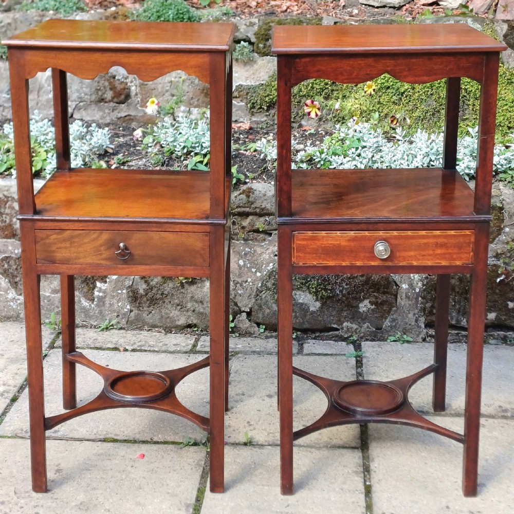 Pair of Georgian bedside tables 