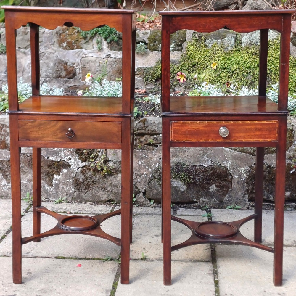 Pair of Georgian bedside tables  View II
