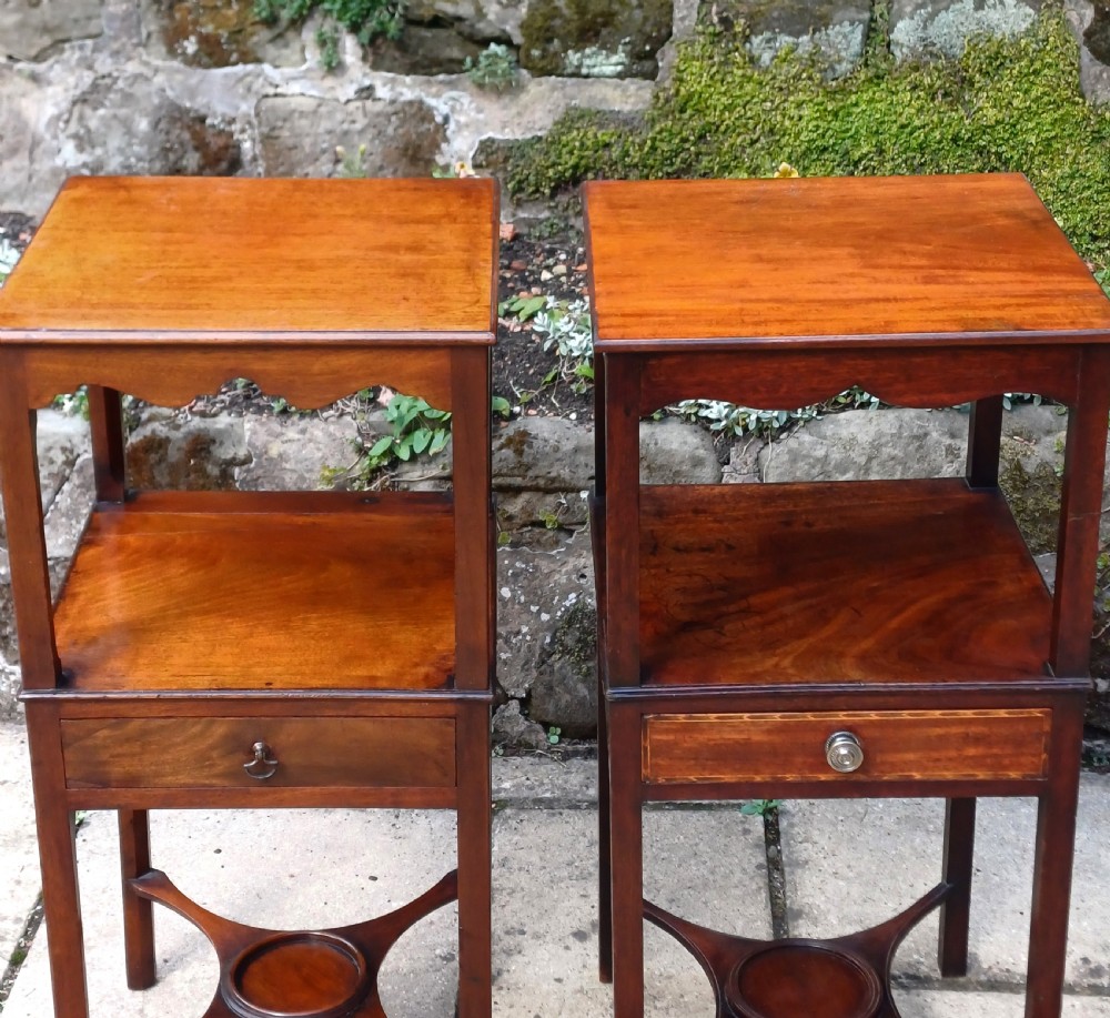 Pair of Georgian bedside tables  View III