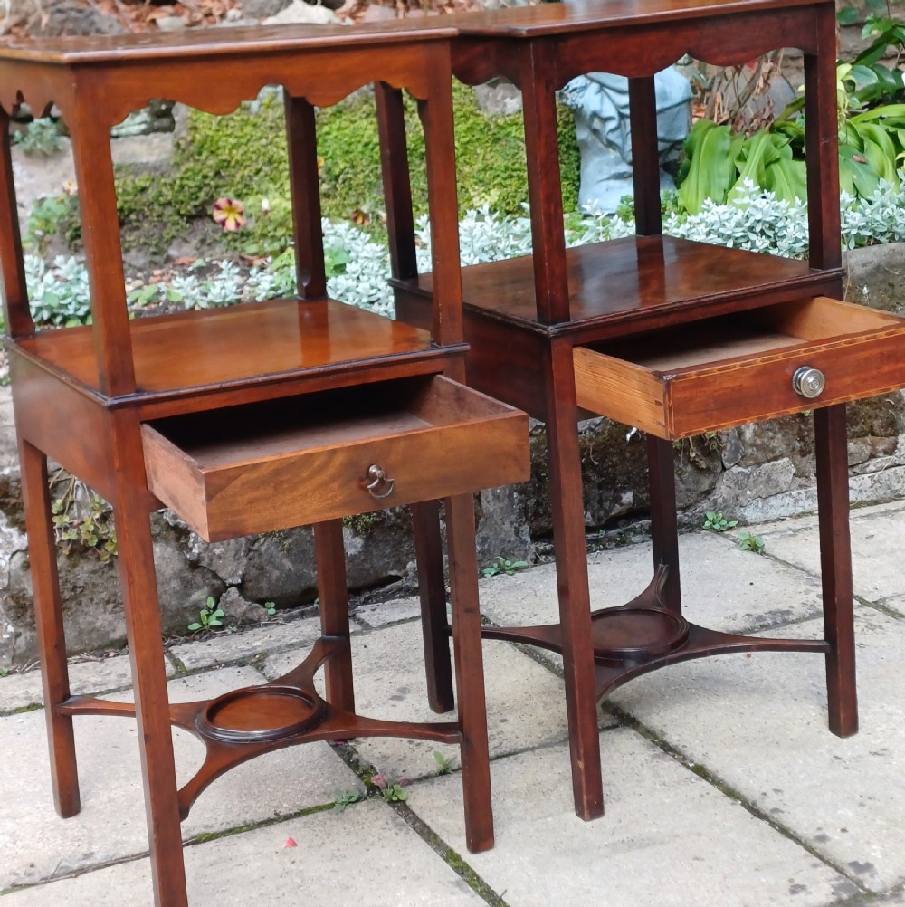 Pair of Georgian bedside tables  View IV
