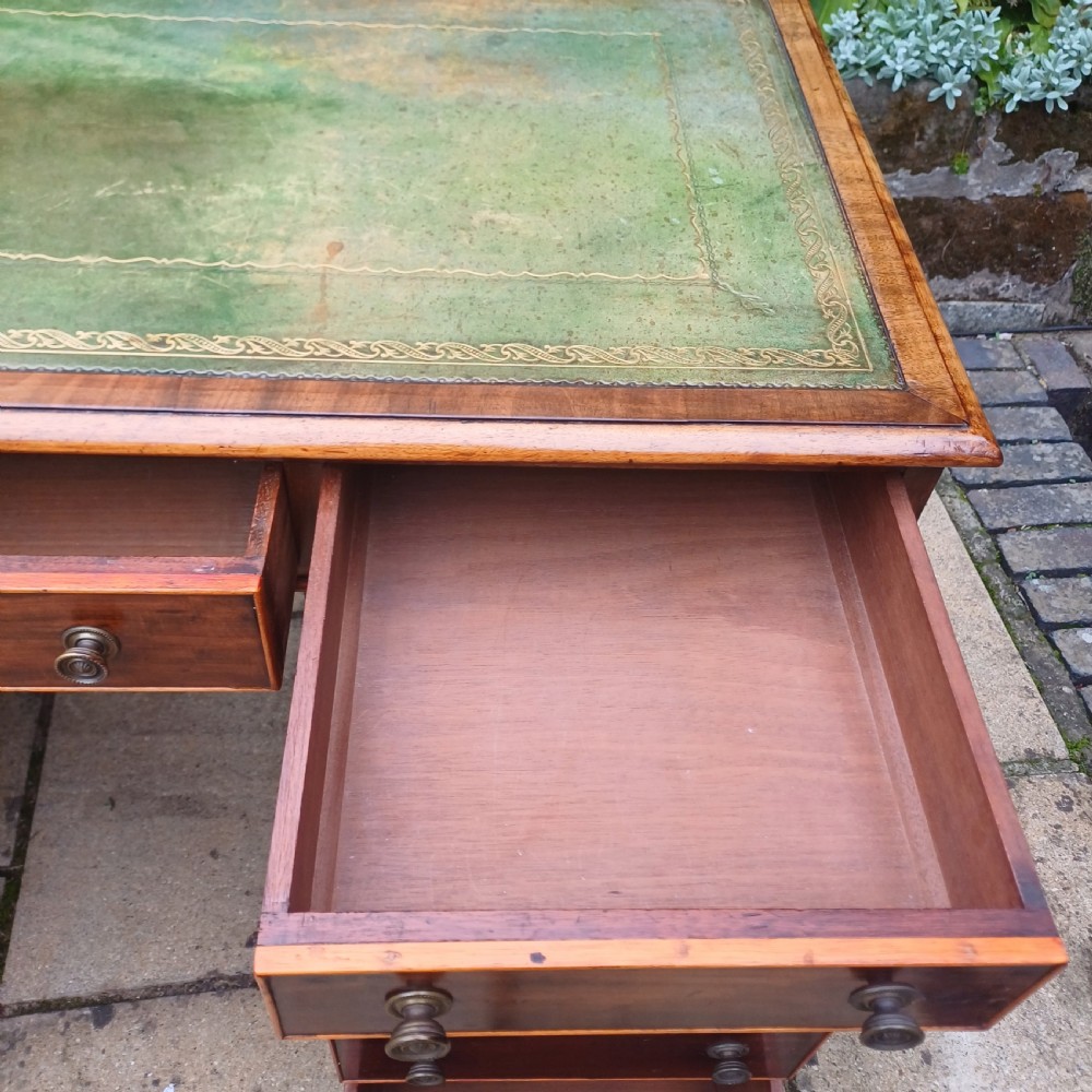 Victorian mahogany pedestal desk  View IX