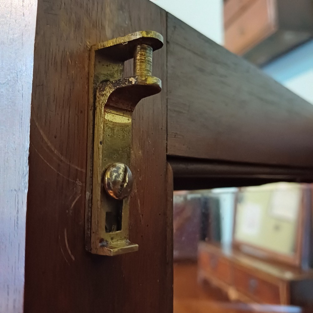 Edwardian walnut glazed bookcase  View XI
