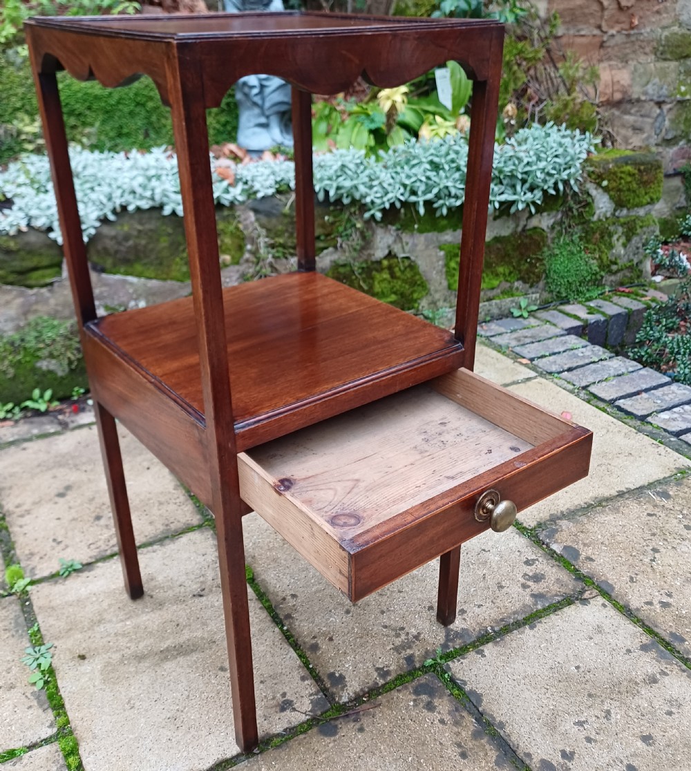 Georgian mahogany bedside table View II
