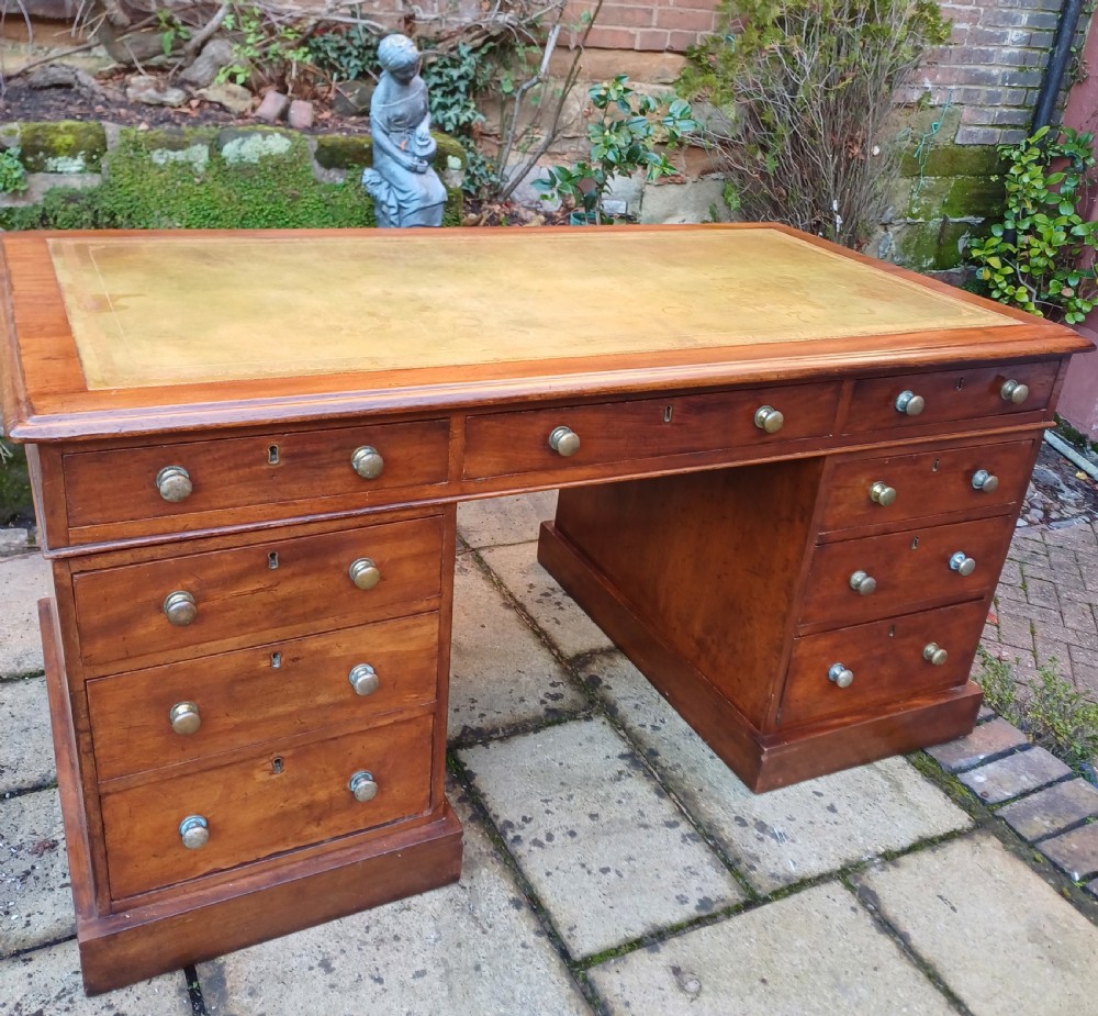 Large pedestal desk mahogany 5ft View II