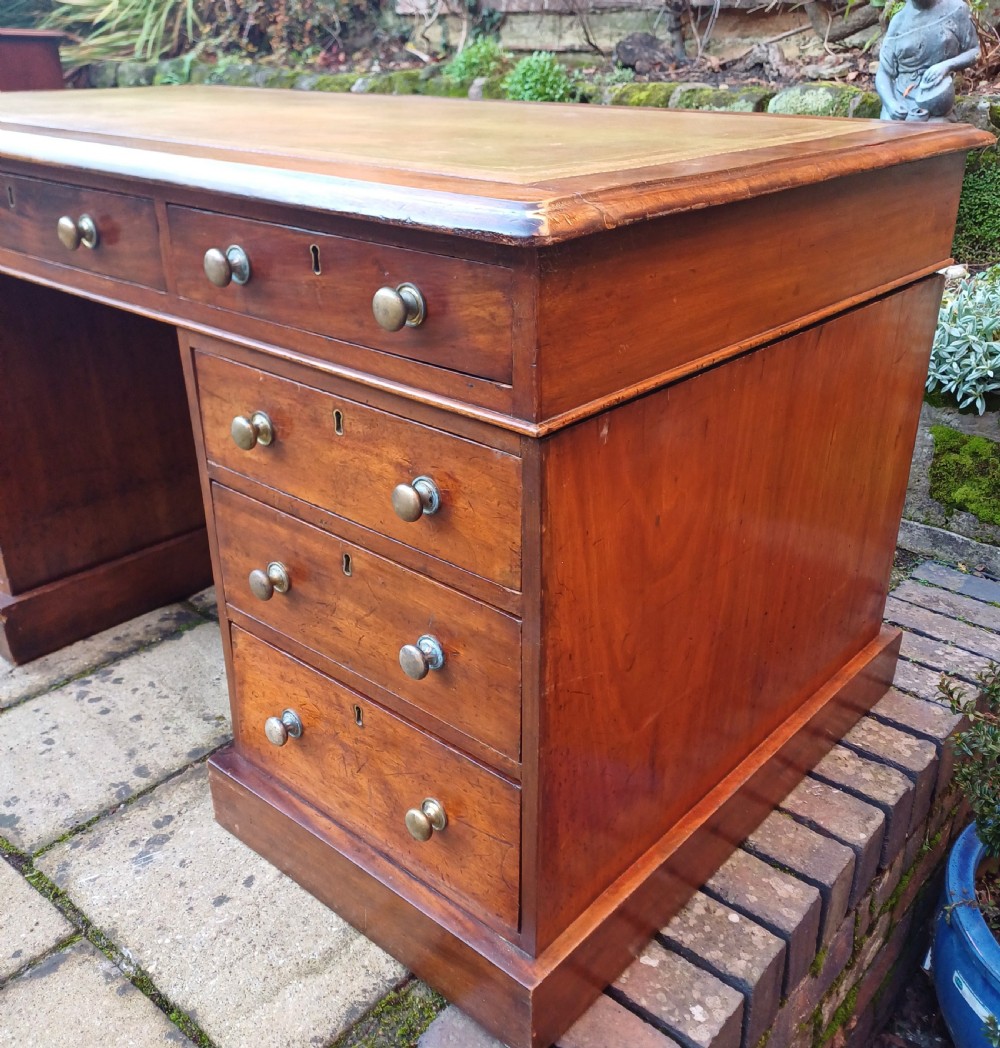 Large pedestal desk mahogany 5ft View III
