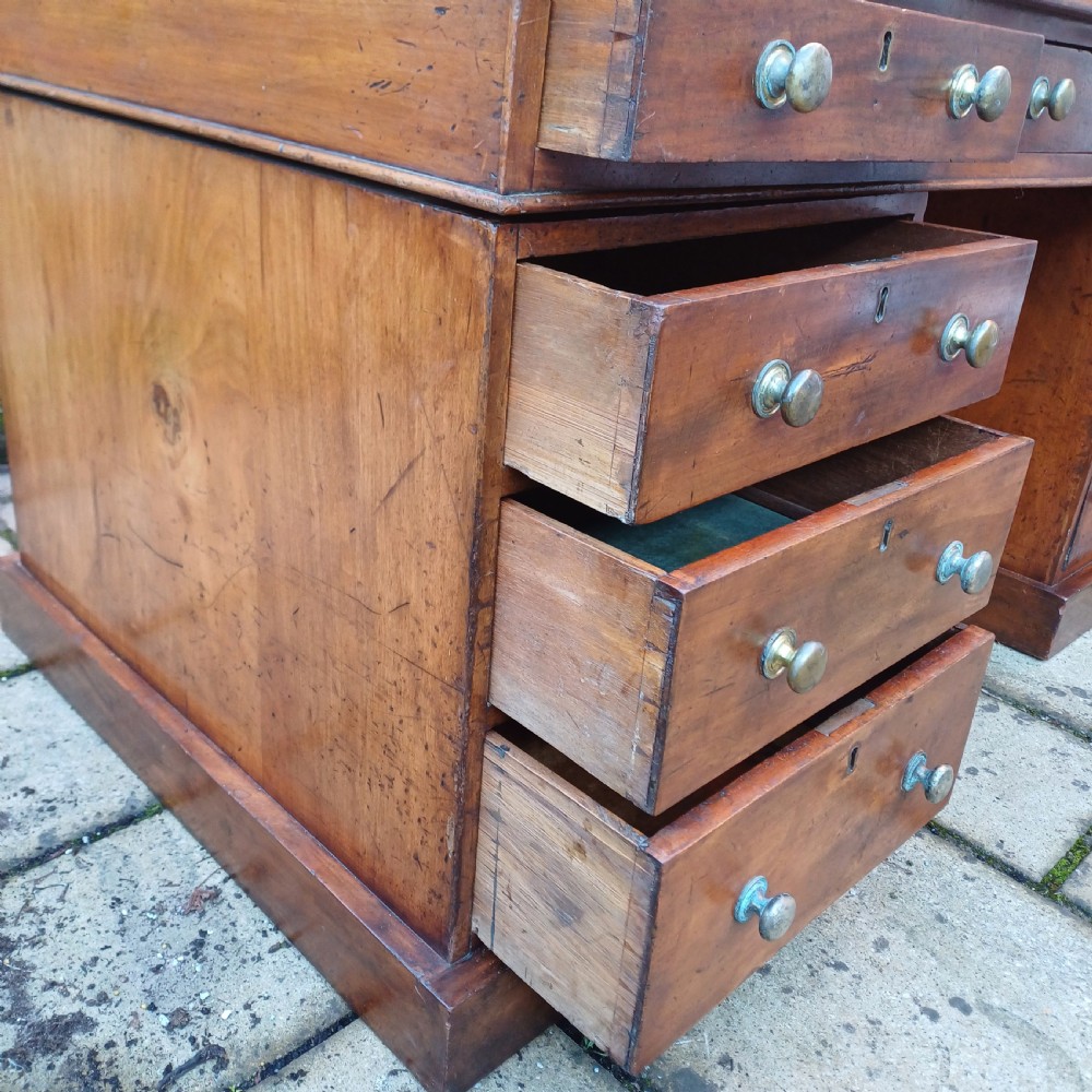 Large pedestal desk mahogany 5ft View VIII