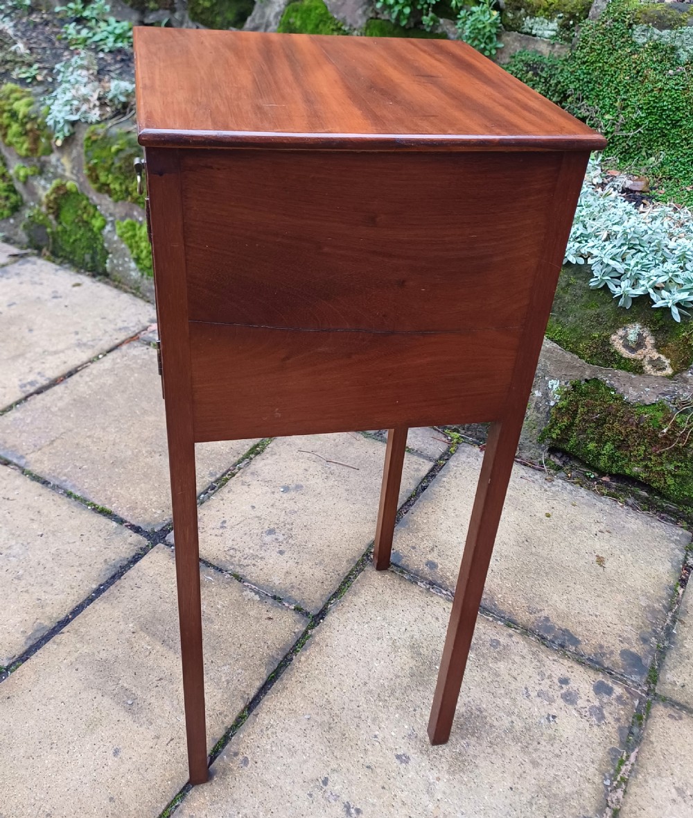 Elegant Georgian bedside cupboard mahogany  View V