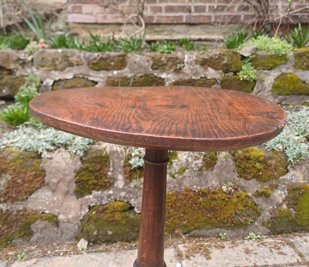 Small oak rustic wine table Georgian  View II