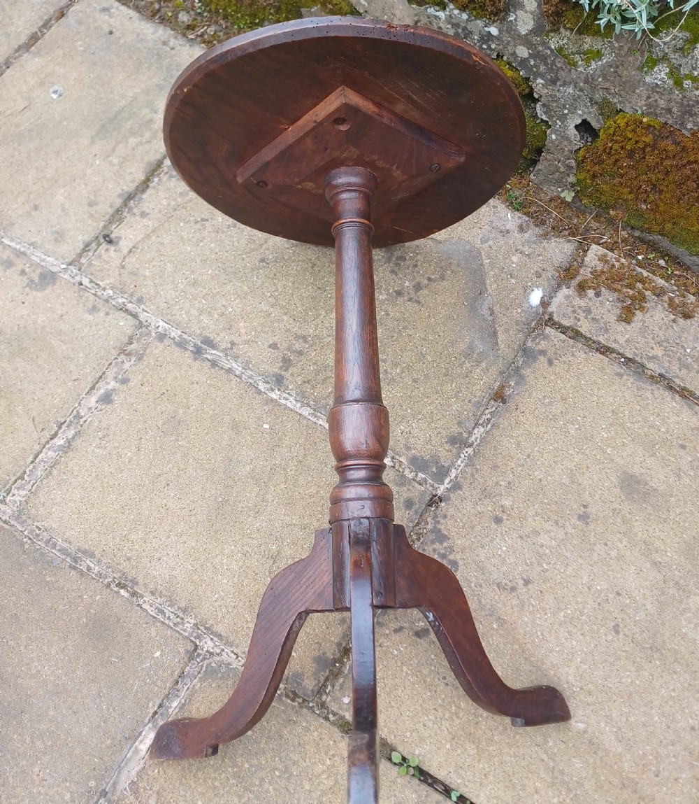 Small oak rustic wine table Georgian  View III