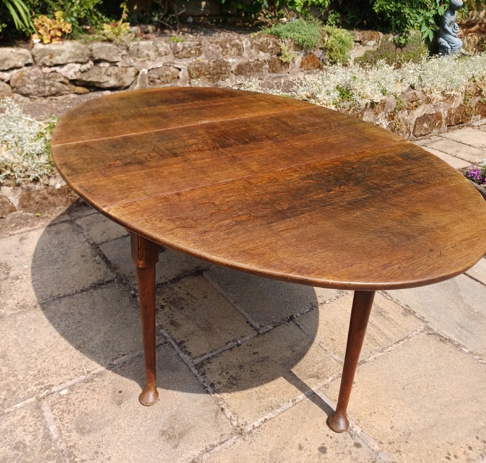 18th century oak drop leaf dining table