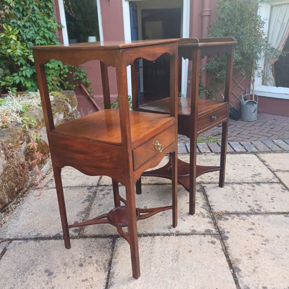 A matched pair of Georgian bedside tables View V