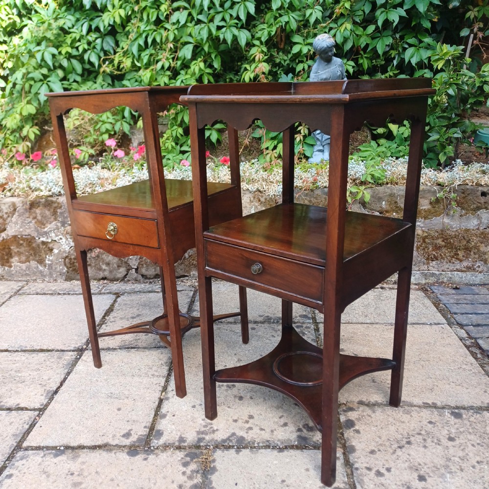 A matched pair of Georgian bedside tables View VI