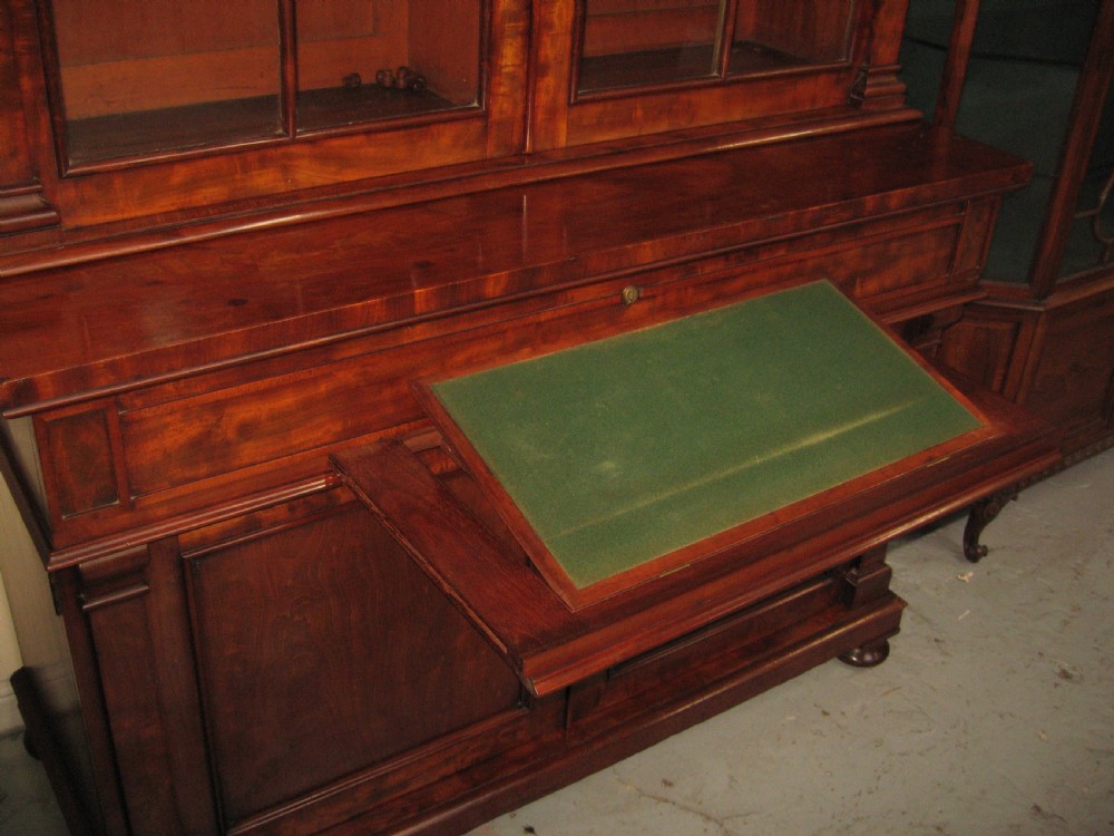 Large  19th century mahogany cupboard bookcase View VIII
