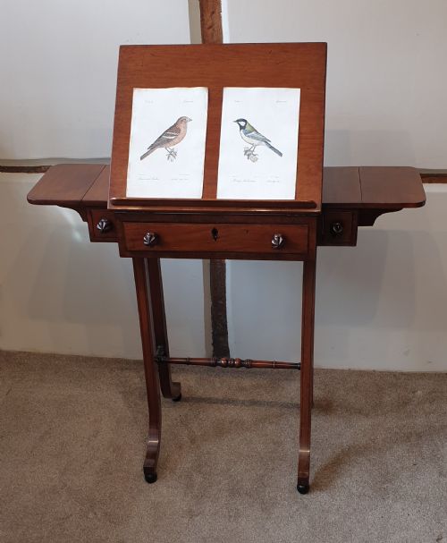 AN ANTIQUE MAHOGANY OCCASIONAL TABLE WITH ADJUSTABLE READING STAND - ADDITIONAL PHOTO 8