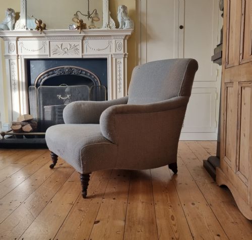 19th century bridgewater pattern armchair in the style of howard sons - CATEGORY: ANTIQUE CHAIRS - DATED 1890