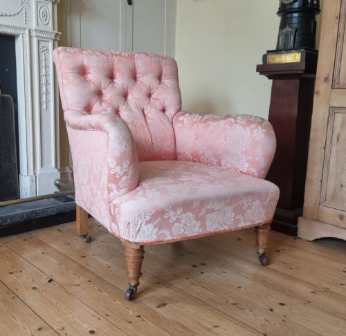 19TH CENTURY BUTTONBACK ARMCHAIR - ADDITIONAL PHOTO 2