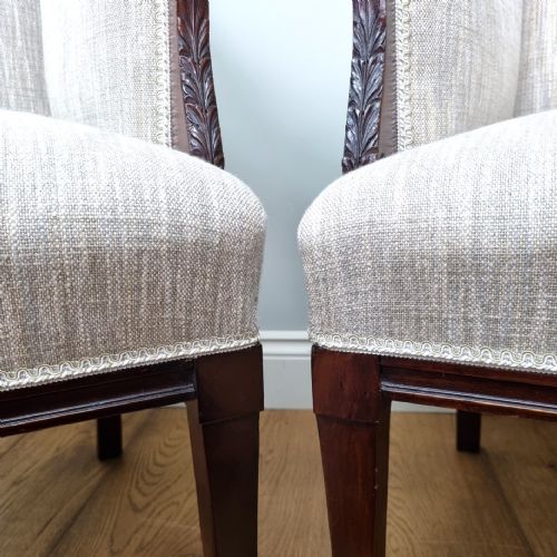 A FINE PAIR OF EDWARDIAN ARMCHAIRS - ADDITIONAL PHOTO 7