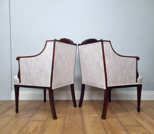 A FINE PAIR OF EDWARDIAN ARMCHAIRS - ADDITIONAL PHOTO 8