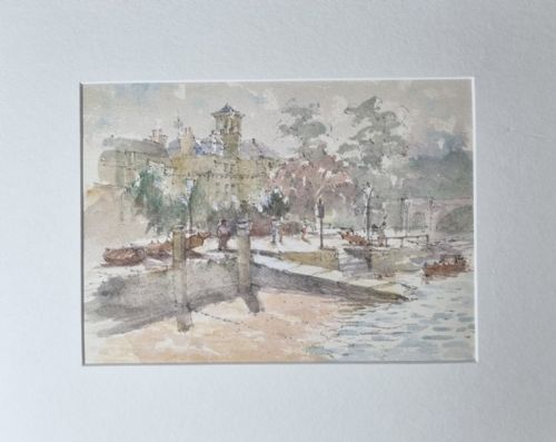RICHMOND UPON THAMES 3 X CHARMING WATERCOLOURS BY ROLAND BATCHELOR RWS - ADDITIONAL PHOTO 1
