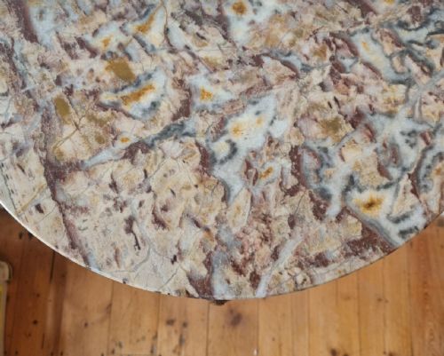 PAIR OF 1930S FRENCH MARBLETOPPED DEMILUNE TABLES WALL MOUNTED - ADDITIONAL PHOTO 7