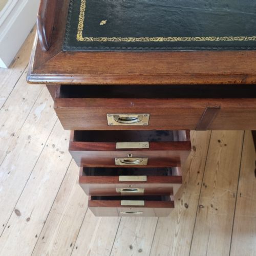 19TH CENTURY MAHOGANY CAMPAIGN DESK - ADDITIONAL PHOTO 6